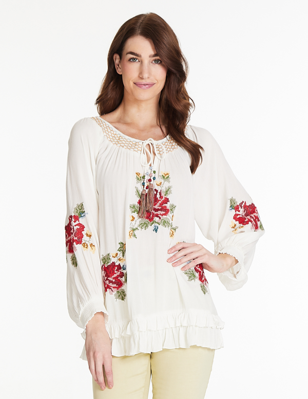 Peasant Top - Off White