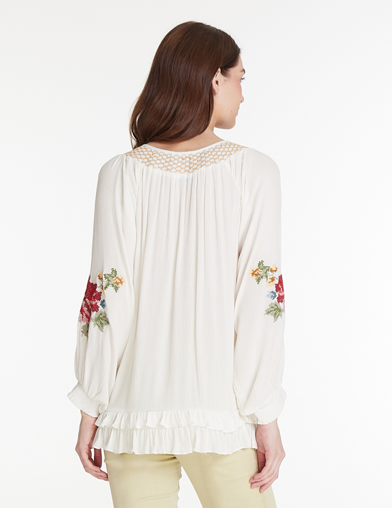 Peasant Top - Off White